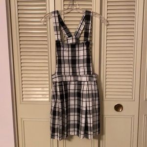 Black and White Overall Dress